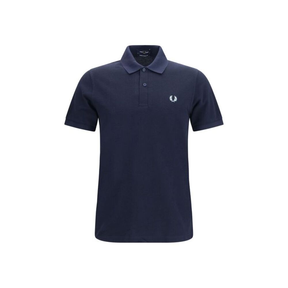 Fred Perry Blue Cotton Polo Men's Shirt